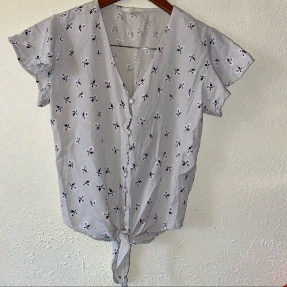 SIM & SAM-Floral Half-Shirt Tie Bottom